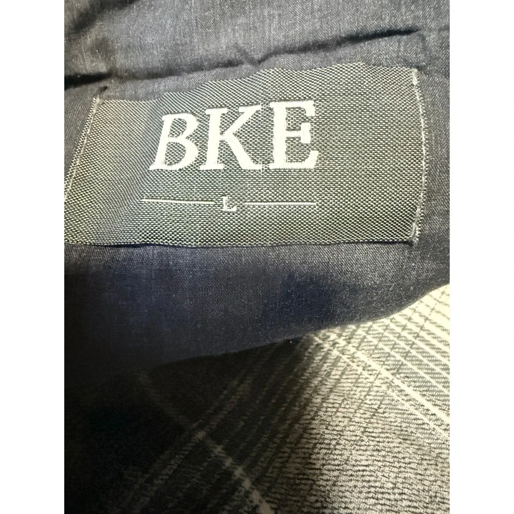 BKE - Men's Gray Cotton Blend Insulated Quilted Vest - Size‎ Large